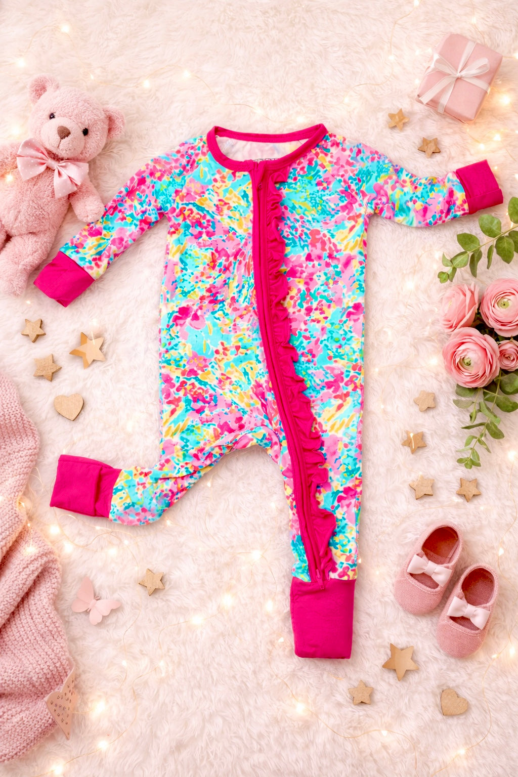 Pink Floral Bamboo Pajamas
