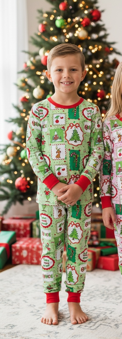Boy Grinch Bamboo Pajamas