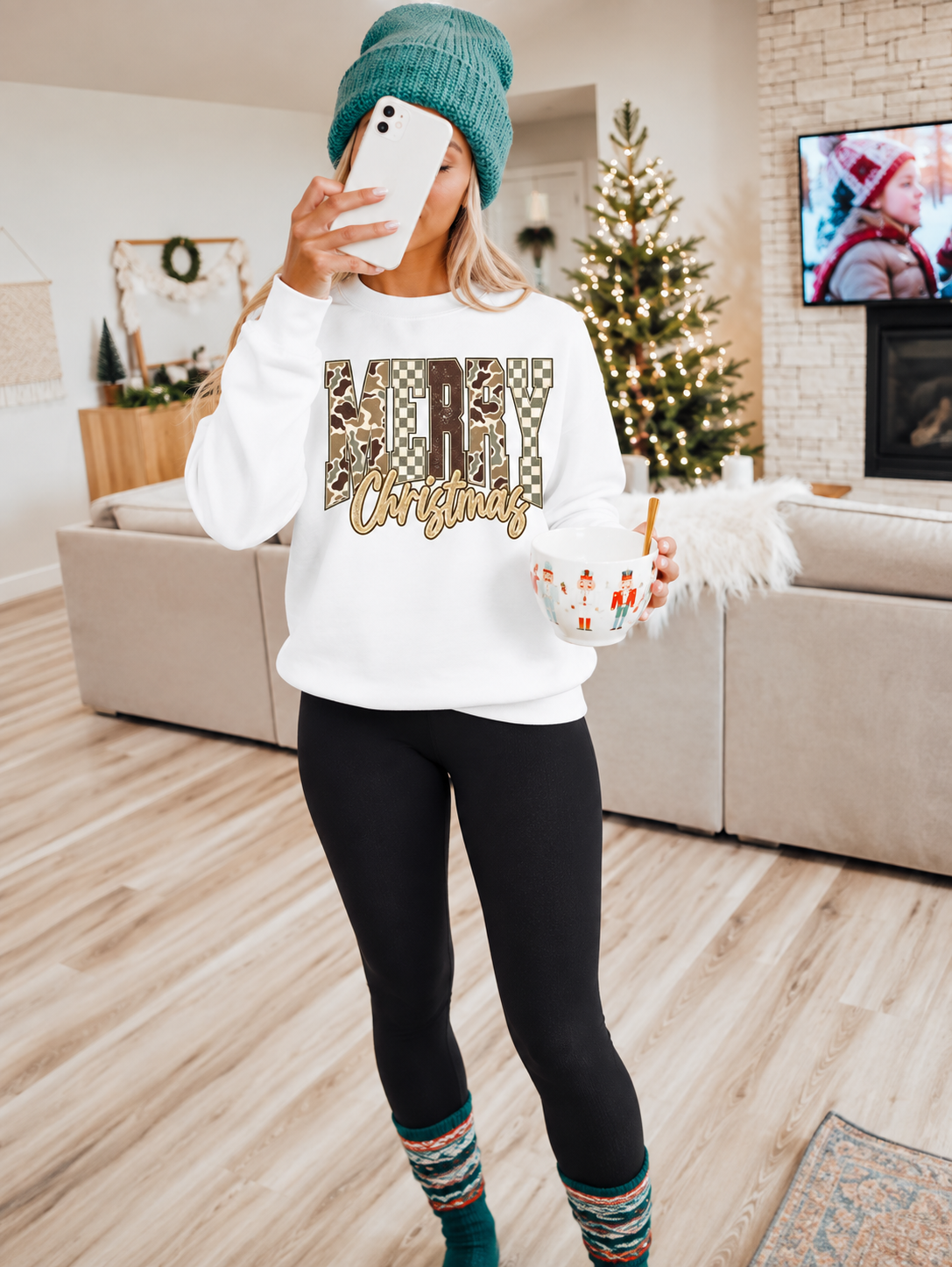 Camo Merry Christmas (with gold)