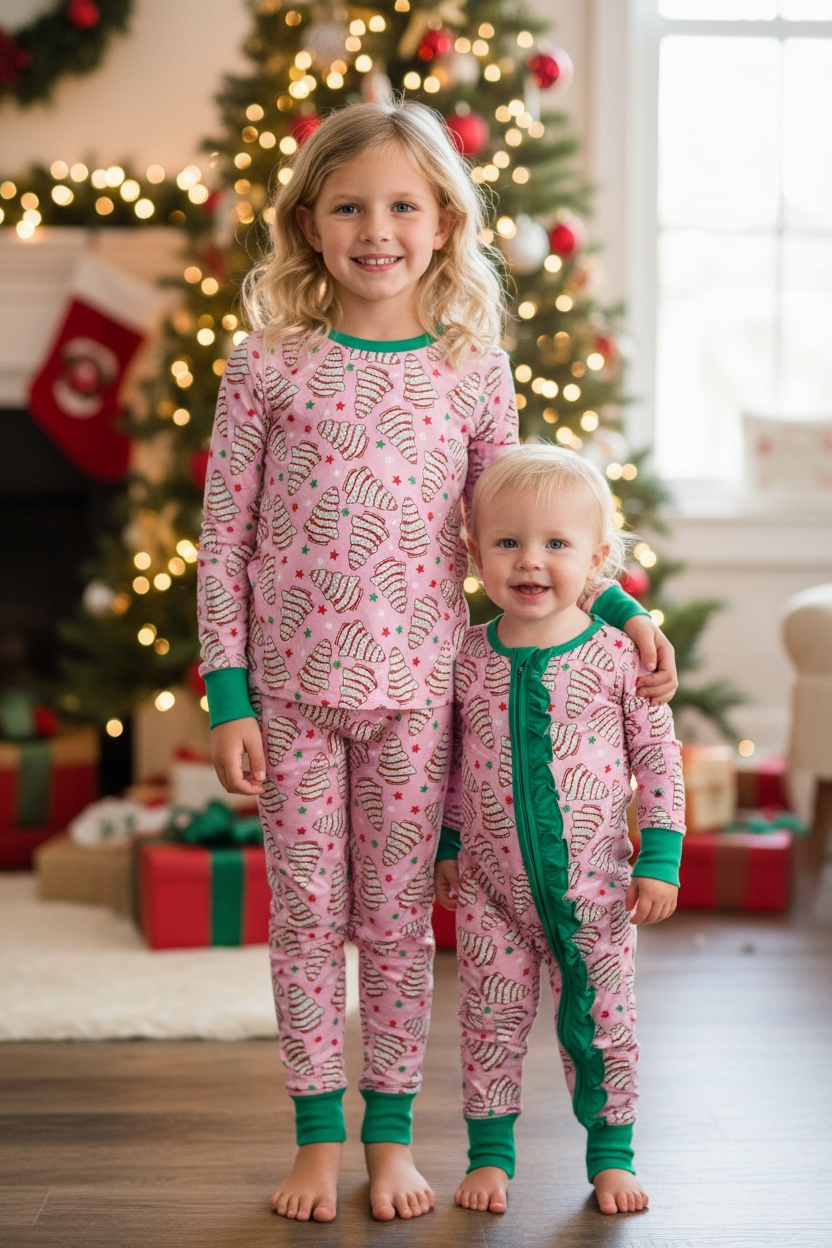 Christmas Tree Cake Bamboo Pajamas
