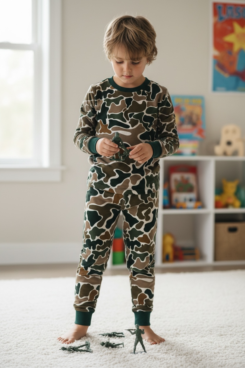 Camo Bamboo 2 Piece Long Sleeve Pajamas