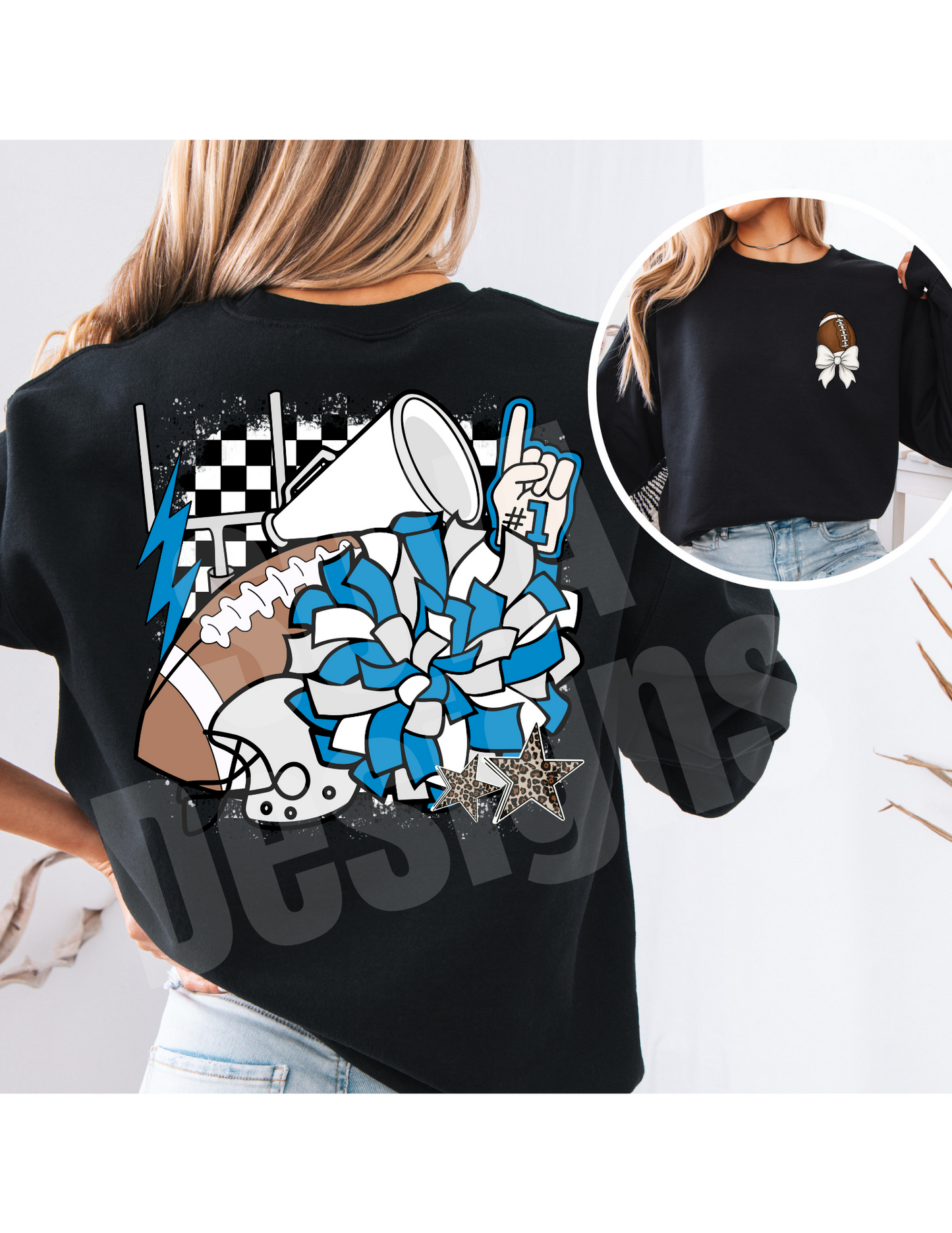 Cheer Blue & White Apparel