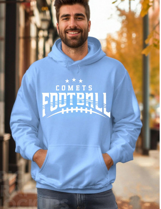 Comets Football With Stars Apparel