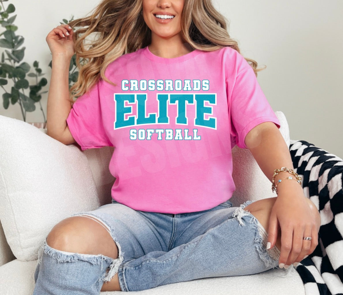 Crossroads Elite Softball - Teal and White