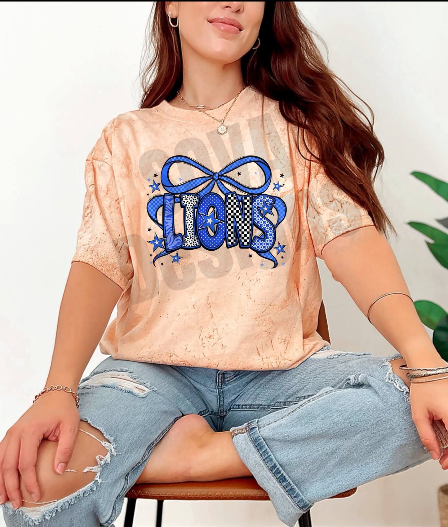 Lions Bow Blue Apparel