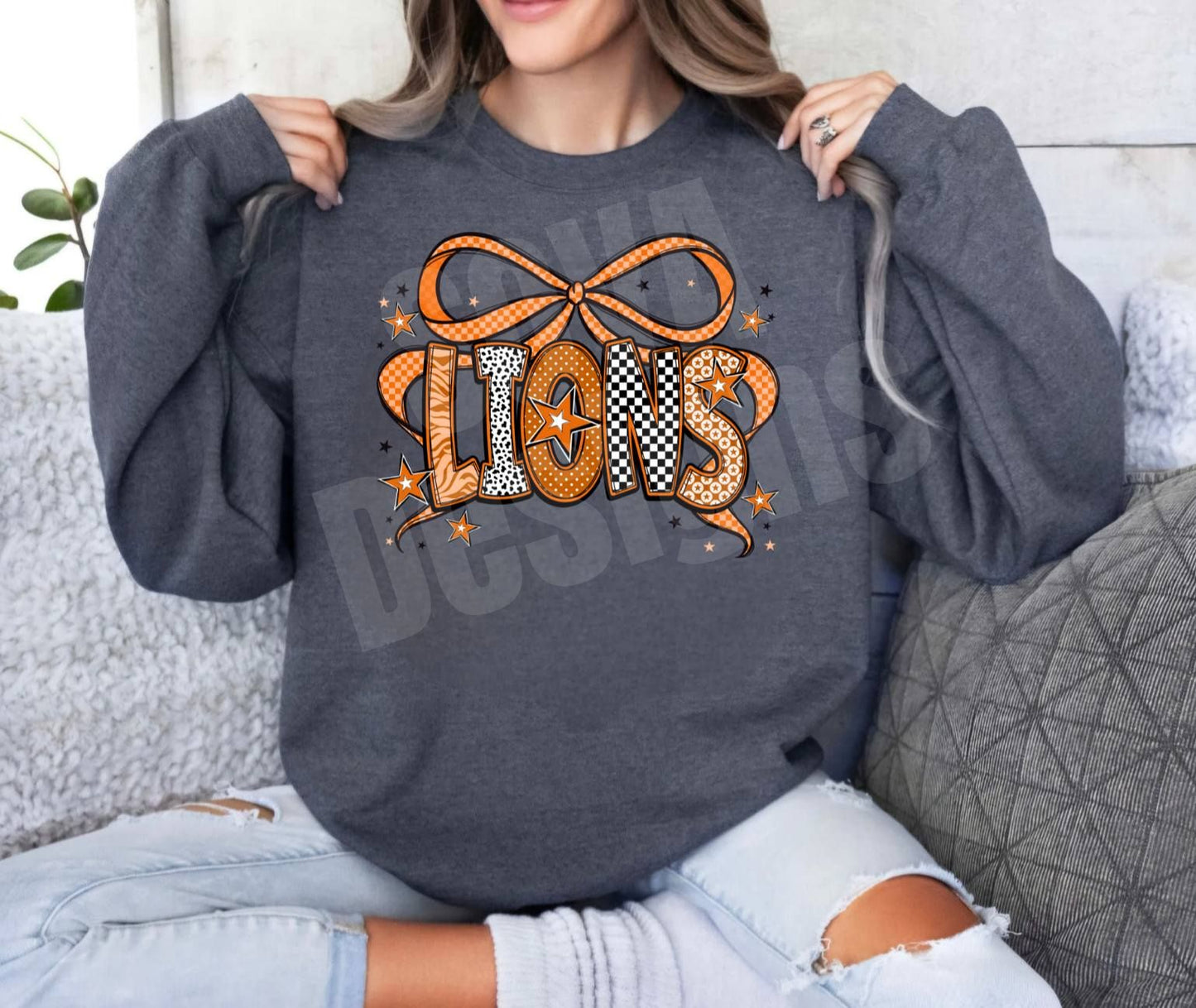 Lions Bow Orange Apparel