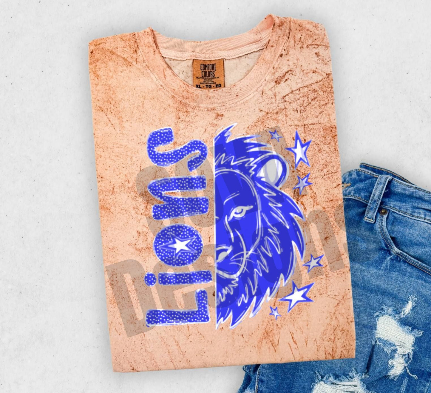 Lions Split Mascot Apparel