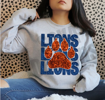 Lions Stacked With Paw Apparel