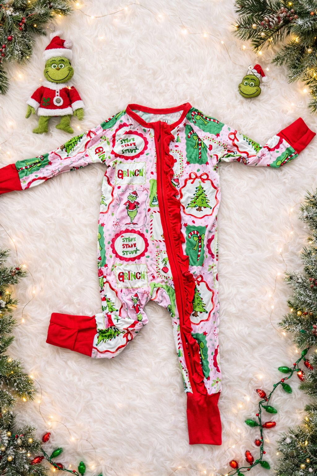 Pink Grinch Bamboo Sleeper
