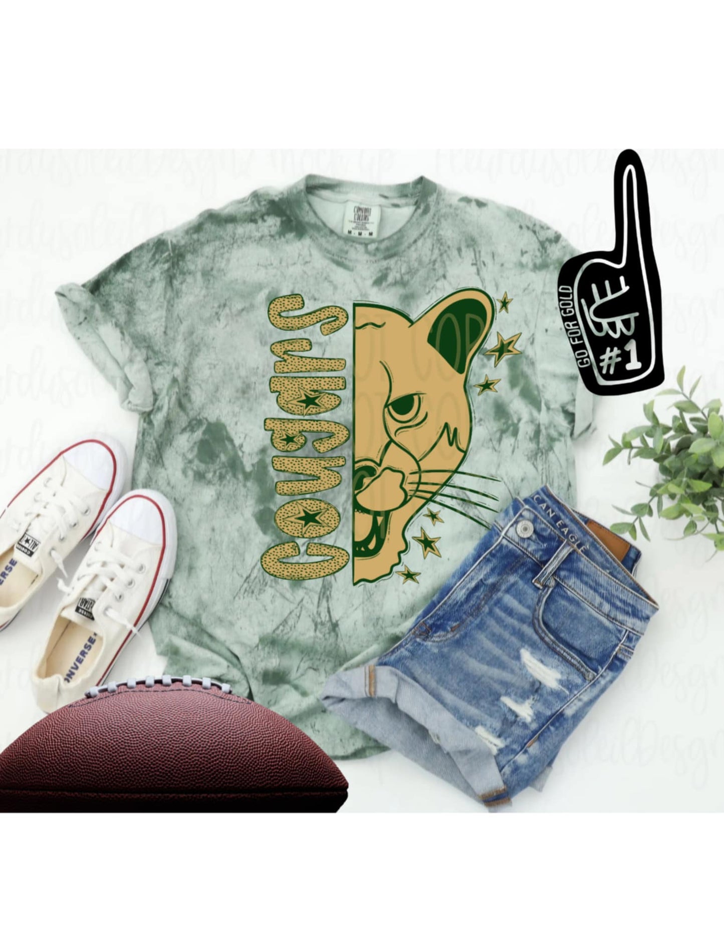 Cougars With Dots and Mascot