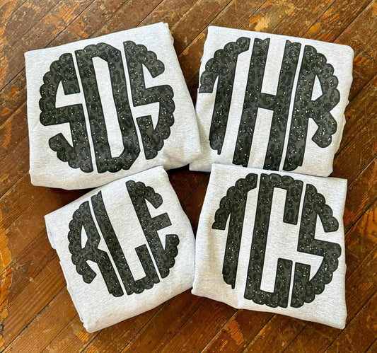 Leopard Monogram Sweatshirt