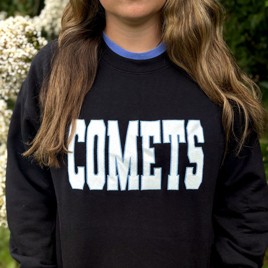 Glitter Embroidered Comets Sweatshirt